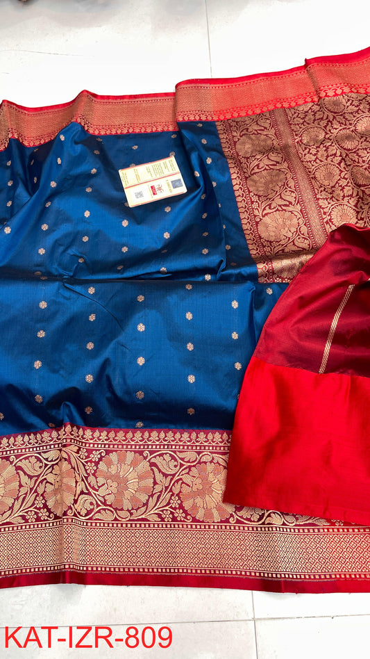 Pure Handloom banarasi KATAN **Checks +Meenakari* SAREE
                *KATAN Checks + Meenakari*
Silk Sarees with antique Jari 
*Rich Pallu
*  Blouse with Border
* Smooth & Soft Fabric