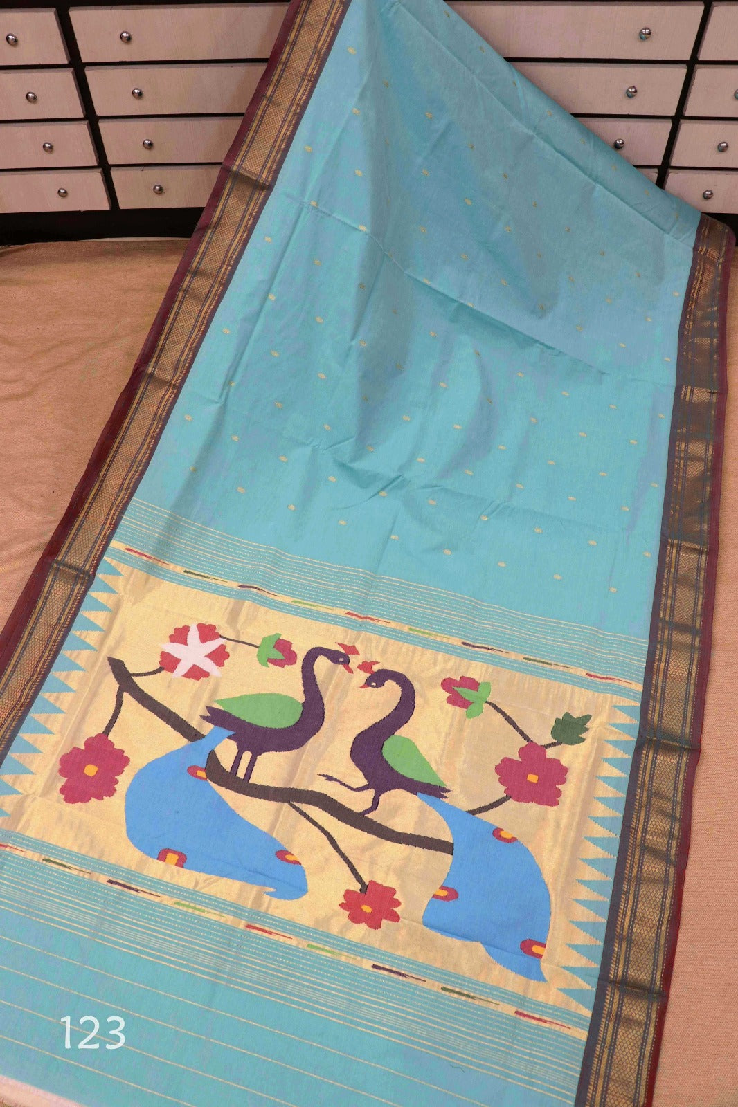 Lajita | Cotton Handloom Paithani Saree