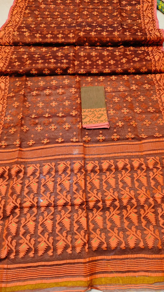 Jahnavipa | Half Silk Jamdani