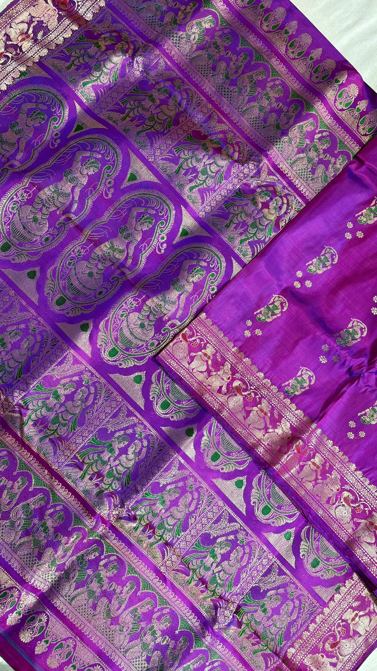 Swarnachari Saree, Silk with blouse piece with silkmark