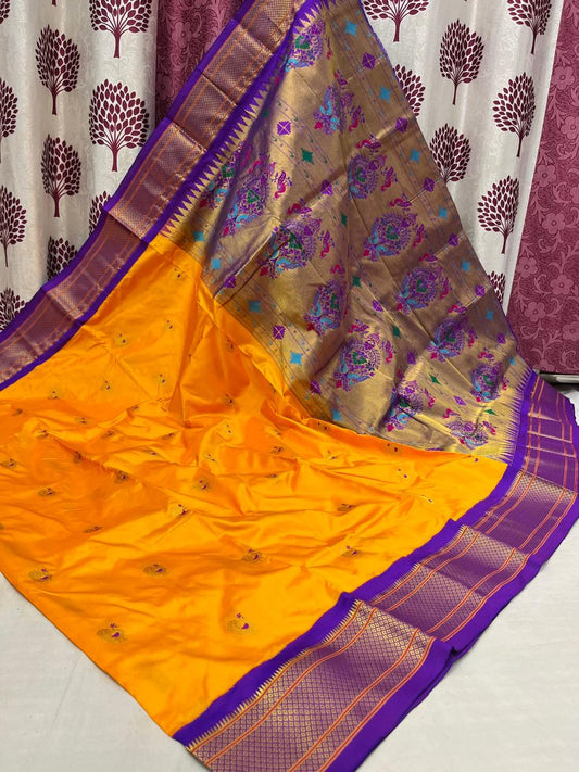 Bhatika | Powerloom Kadiyal Paithani Silk Saree