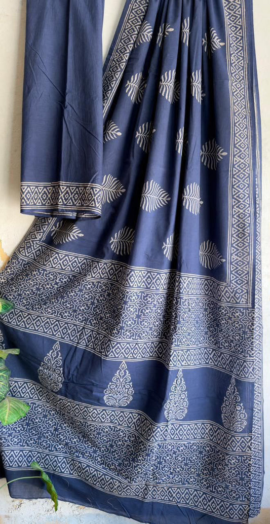 block prints on mul cotton