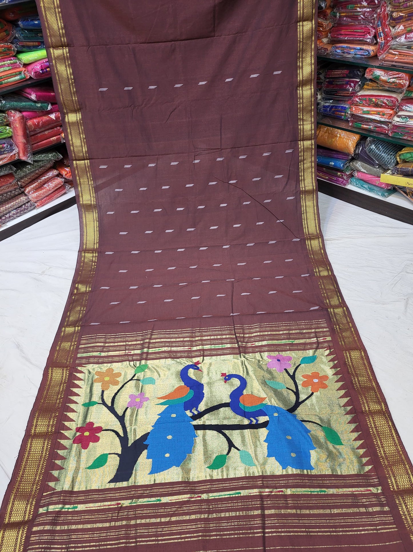 Asin | Cotton Paithani Saree