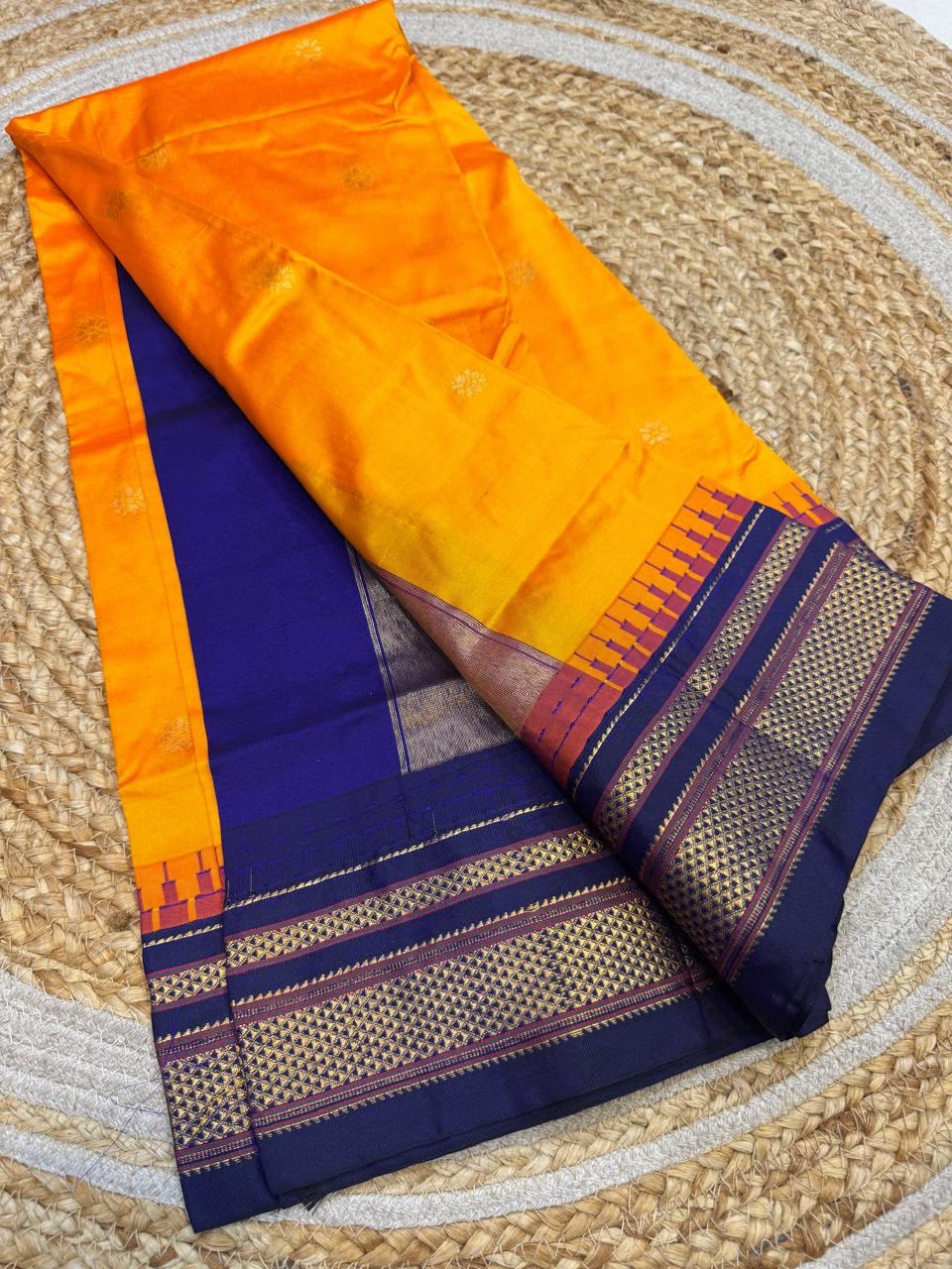 *All New Colours* 

*Exclusive silk ilkal saree*
*Pure silk korvai temple border* with *body butta* design superior quality ilkal saree & contrast blouse 
6.10mtrs length 
Full body pure silk 
Border, pallu & blouse semi silk
