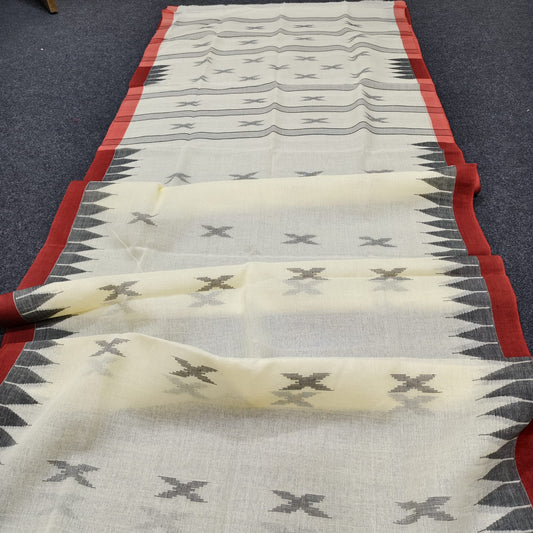 Authentic handloom
 monipuri cotton saree
With bp
