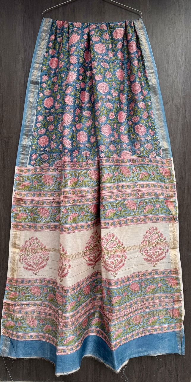 Baidehi | Block printed with Maheshwari border
