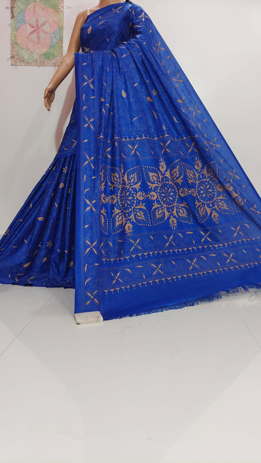 Gautami | Hand Made Kantha Embroidery on Semi Silk