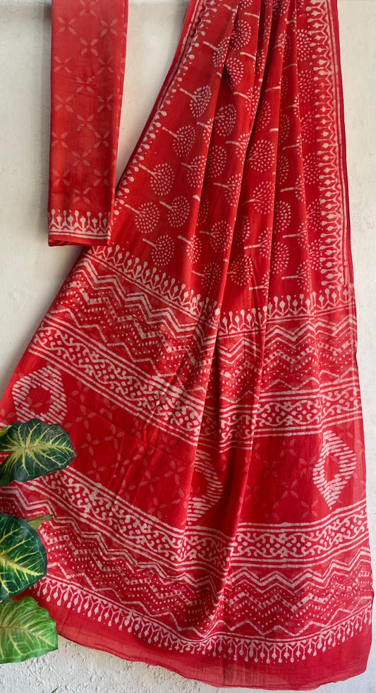 Miran | Mul Cotton Blockprint Saree