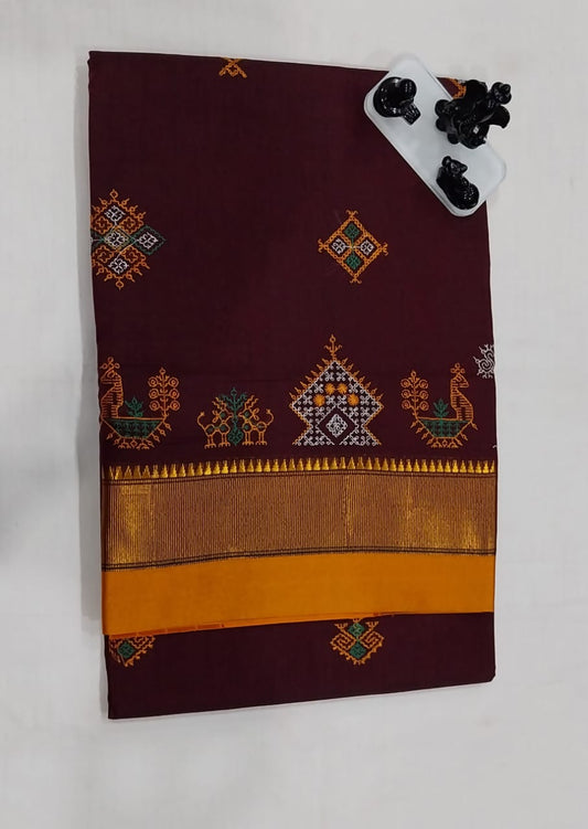 Tamhankar | Karnataka Kasuti work saree