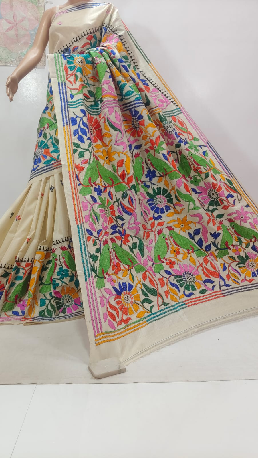 Pure Tassor kanthastich 
with bp 
Silk mark certified
