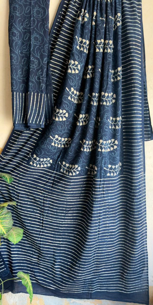 block prints on mul cotton