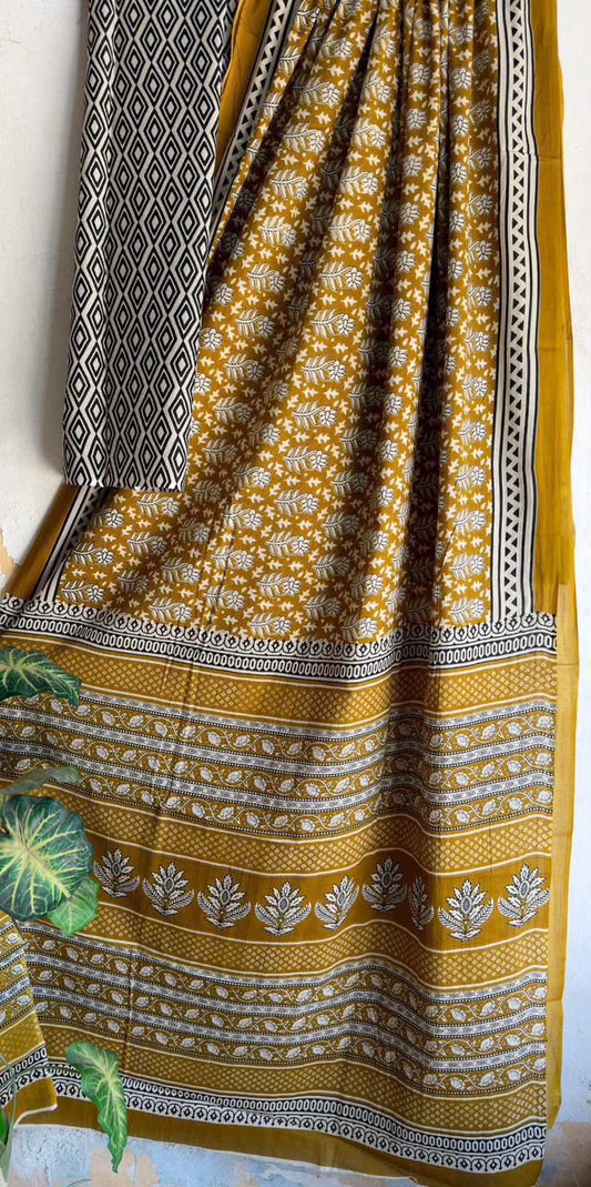 block prints on mul cotton