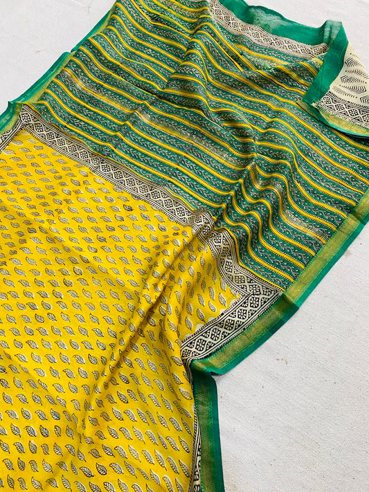 Let’s Wear #ethicallymade✅
🍁Beautifully Crafted Maheshwari Silk Saree  collection🍁
 Specially Designed in Bagru  jahota rapid dabu hand block print
100% Natural Dye
Fabric : Maheshwari Silk 
Length : 5.5 Meters
Blouse Piece : 0.90 Meter
