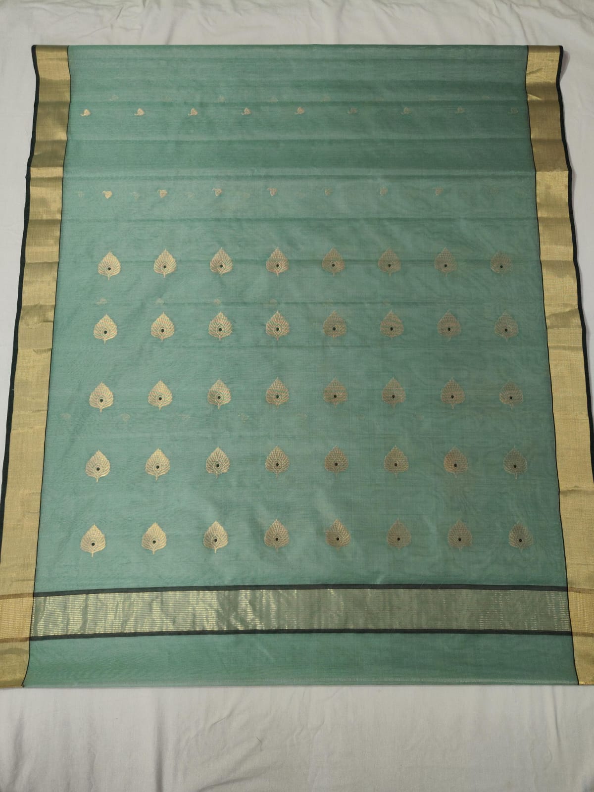Silk y cotton 
Chanderi
 saree 
