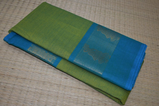 Chettinadu Cotton Saree in Green