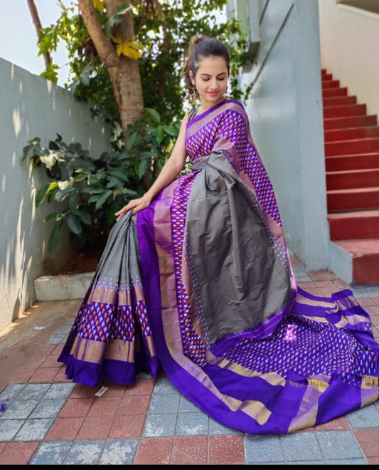 Ibhitha | Pochampally Ikkat silk saree