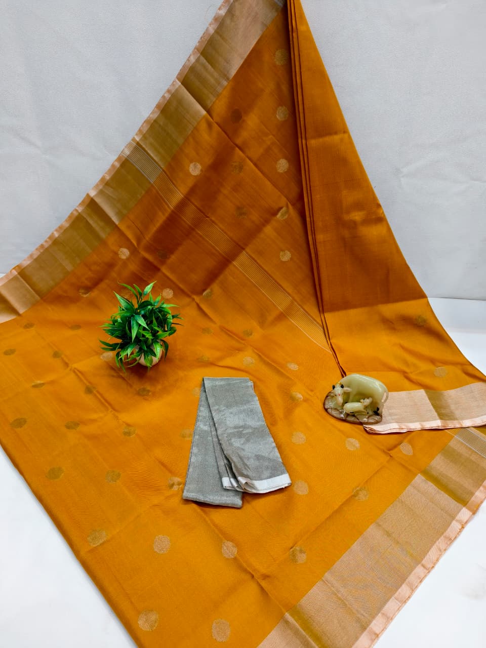 Udyati | Pure silk uppada with dollar buttis