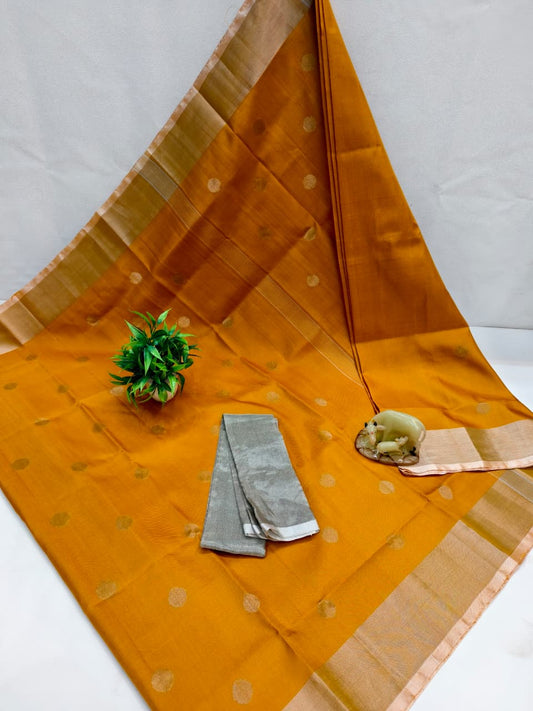 Udyati | Pure silk uppada with dollar buttis