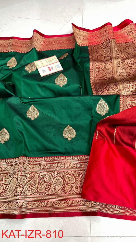 Pure Handloom banarasi KATAN **Checks +Meenakari* SAREE
                *KATAN Checks + Meenakari*
Silk Sarees with antique Jari 
*Rich Pallu
*  Blouse with Border
* Smooth & Soft Fabric