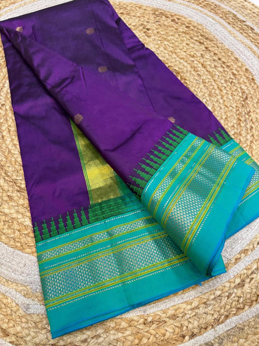 *All New Colours* 

*Exclusive silk ilkal saree*
*Pure silk korvai temple border* with *body butta* design superior quality ilkal saree & contrast blouse 
6.10mtrs length 
Full body pure silk 
Border, pallu & blouse semi silk
