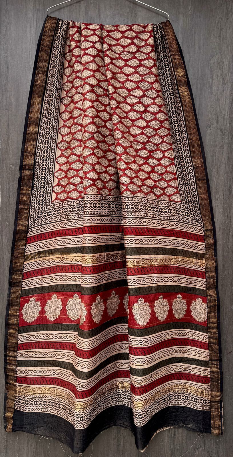 Bali | Block printed Maheshwari Silk Saree