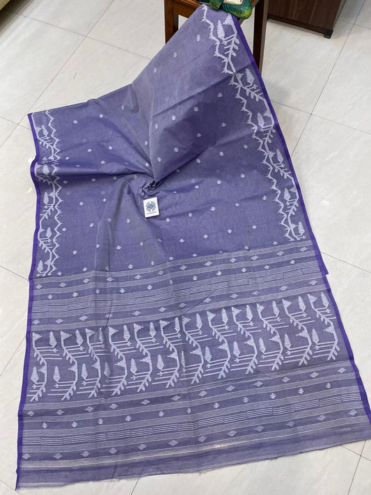 Jayashri | handwoven Cotton Needlework jamdani saree