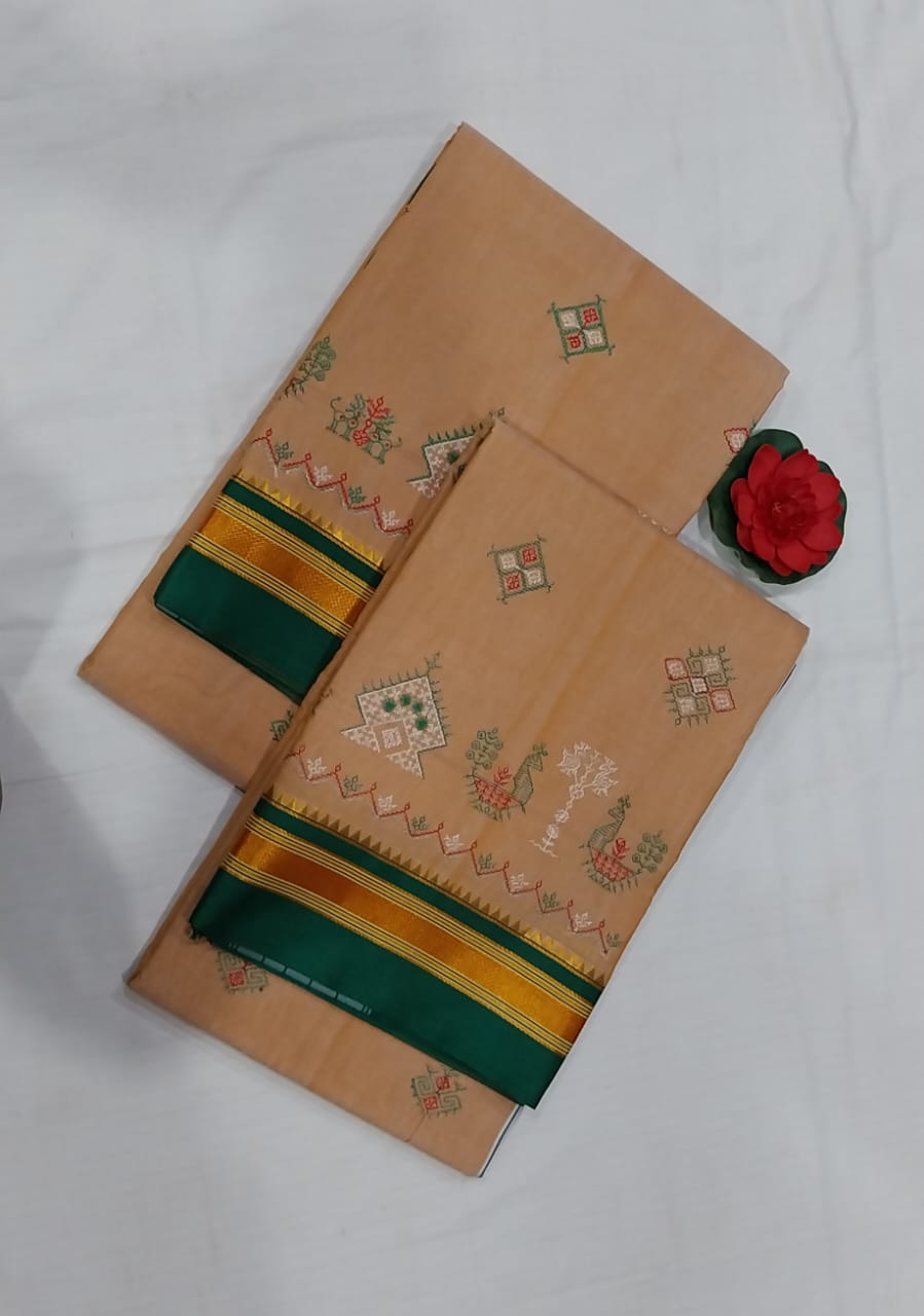 Gora | Karnataka Kasuti work saree