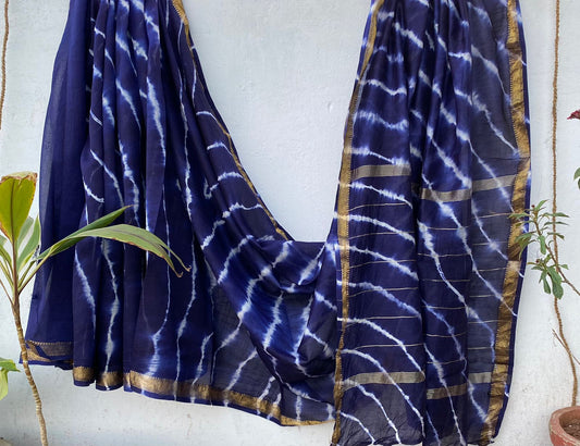 Bagravita | Cotton Silk Saree with Maheshwari border