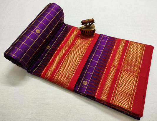 Anindita-ilkal-pure-silk-saree Checked Ilkal Pure Silk Saree