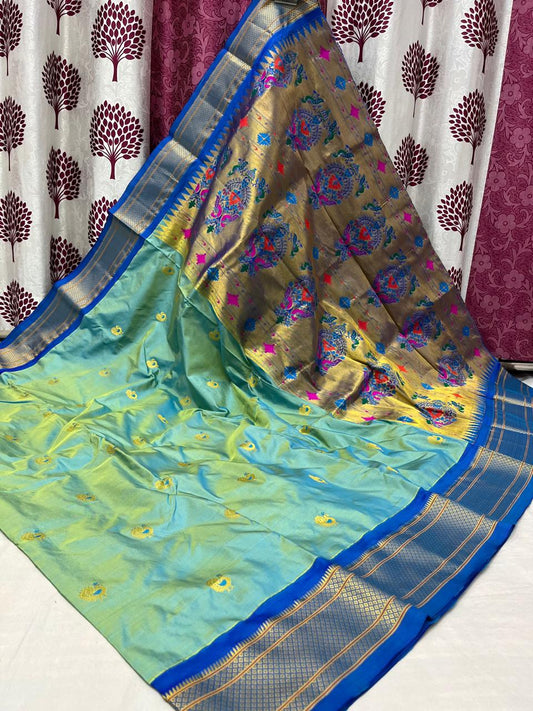 Bharaja | Powerloom Kadiyal Paithani Silk Saree