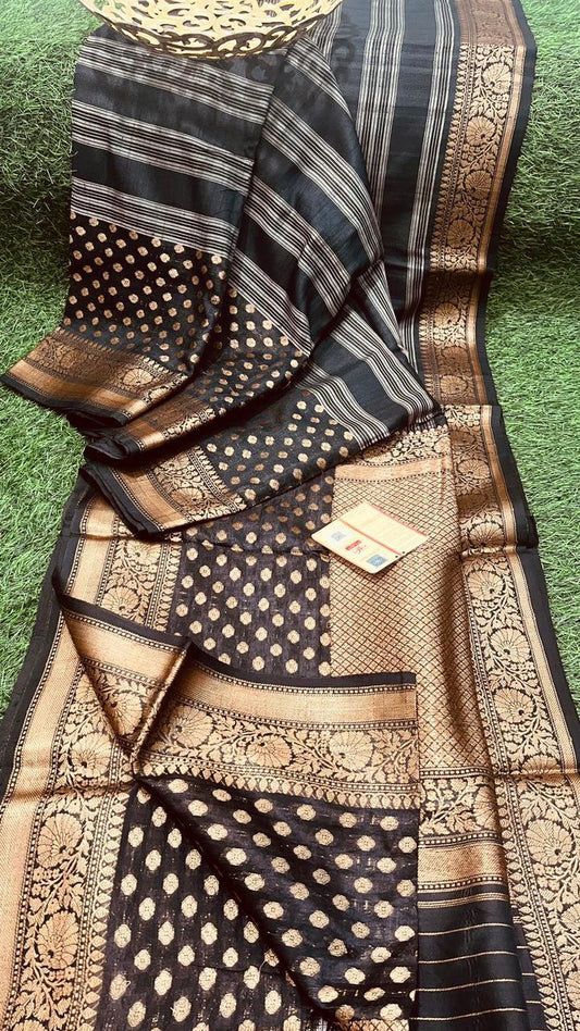 Genelia-tussar-banarasee | Tussar silk Banarasee sarees