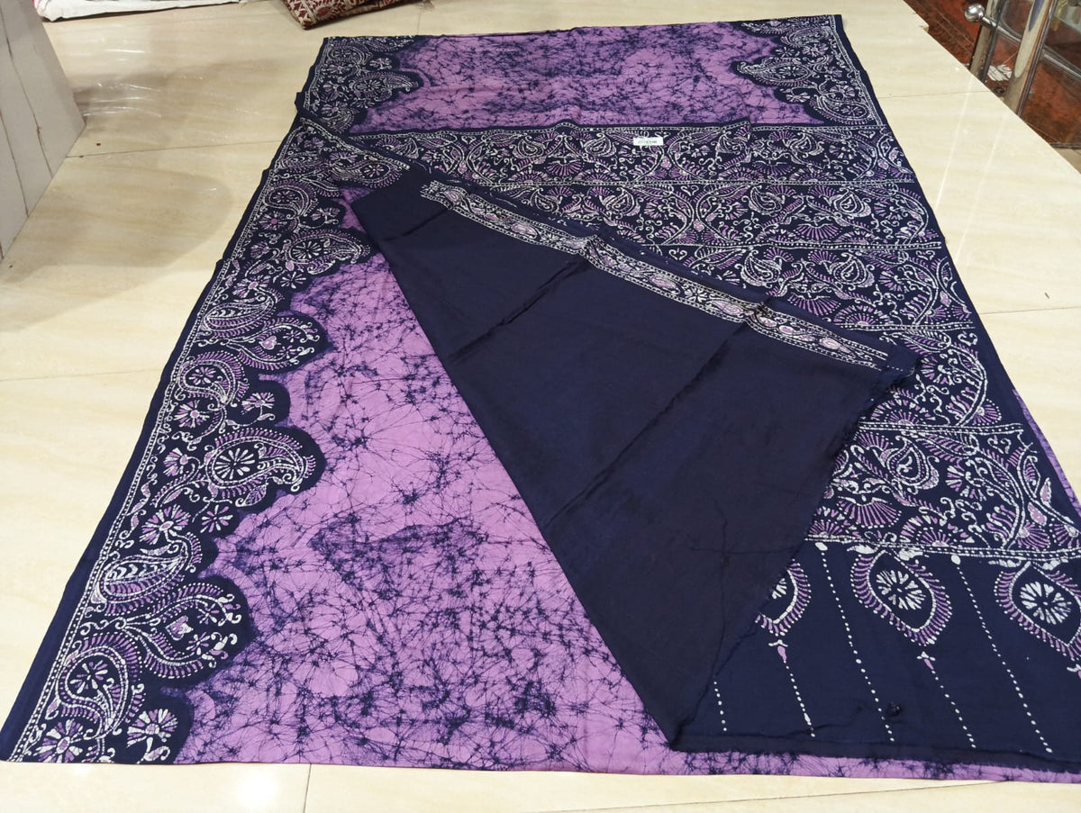 Cotton sorutuli handbatik saree with bp