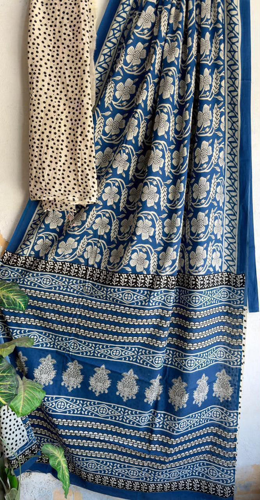 block prints on mul cotton