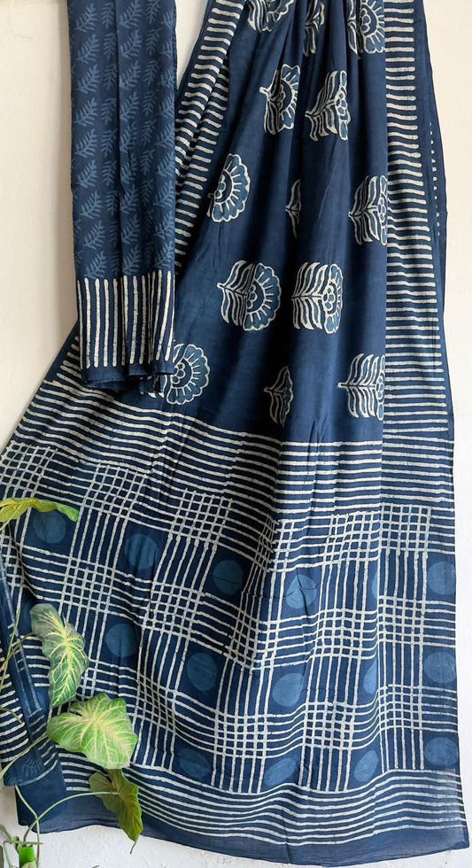block prints on mul cotton