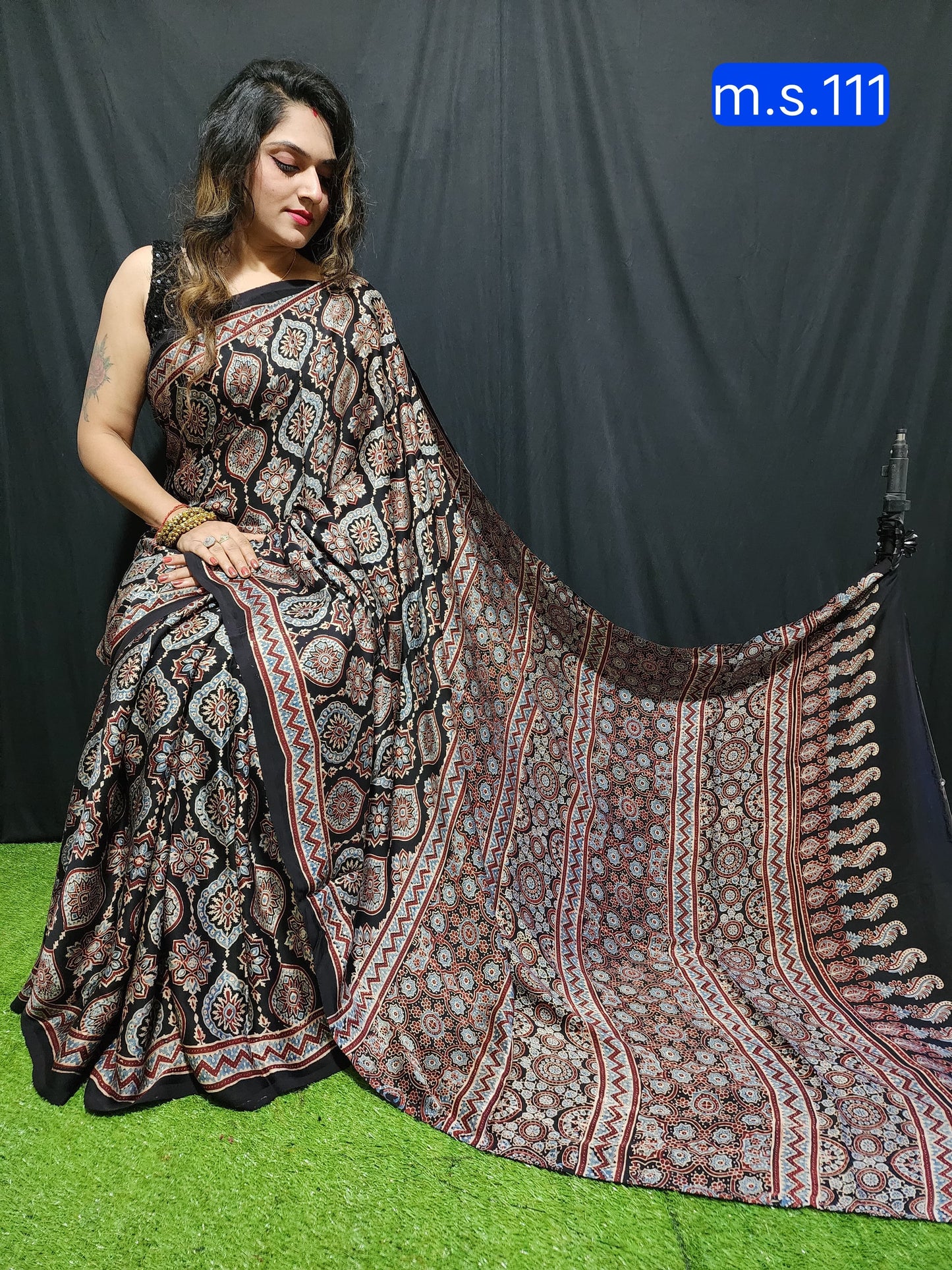 Hansa | Ajrakh Prints on modal Silk