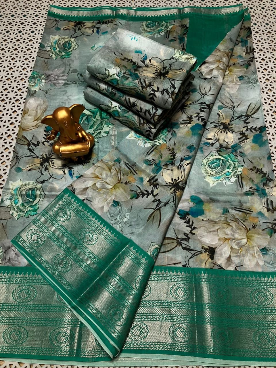 Manisha | Digitally printed cotton silk saree