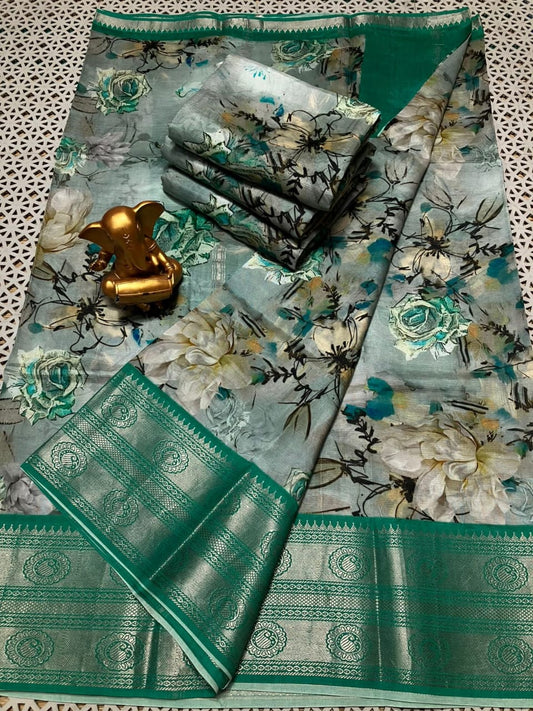 Manisha | Digitally printed cotton silk saree