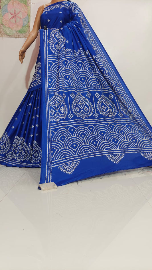 Debashree | Hand Made Kantha Embroidery on Semi Silk