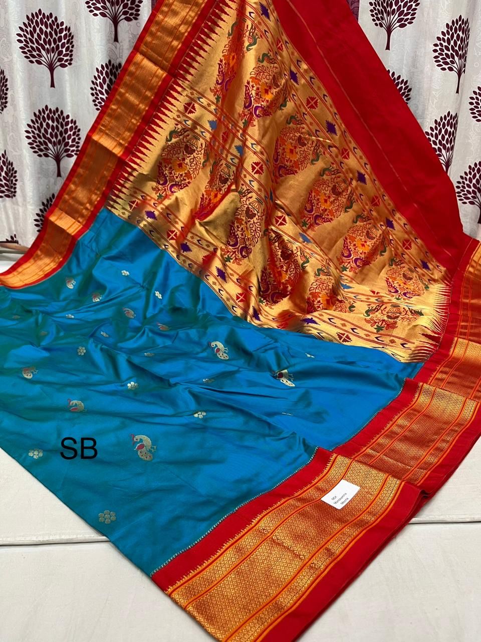 Peppina | Powerloom Kadiyal Paithani Silk Saree