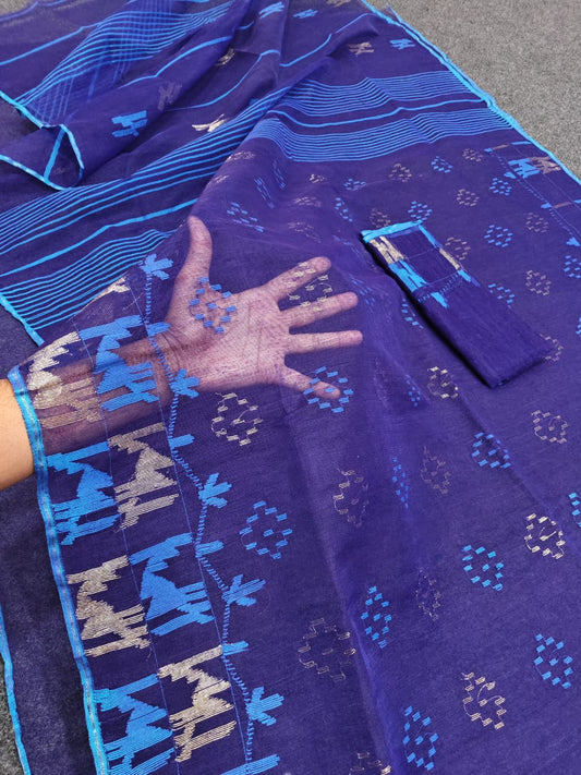 Authentic bangladesi 
half silk jamdani
With bp
