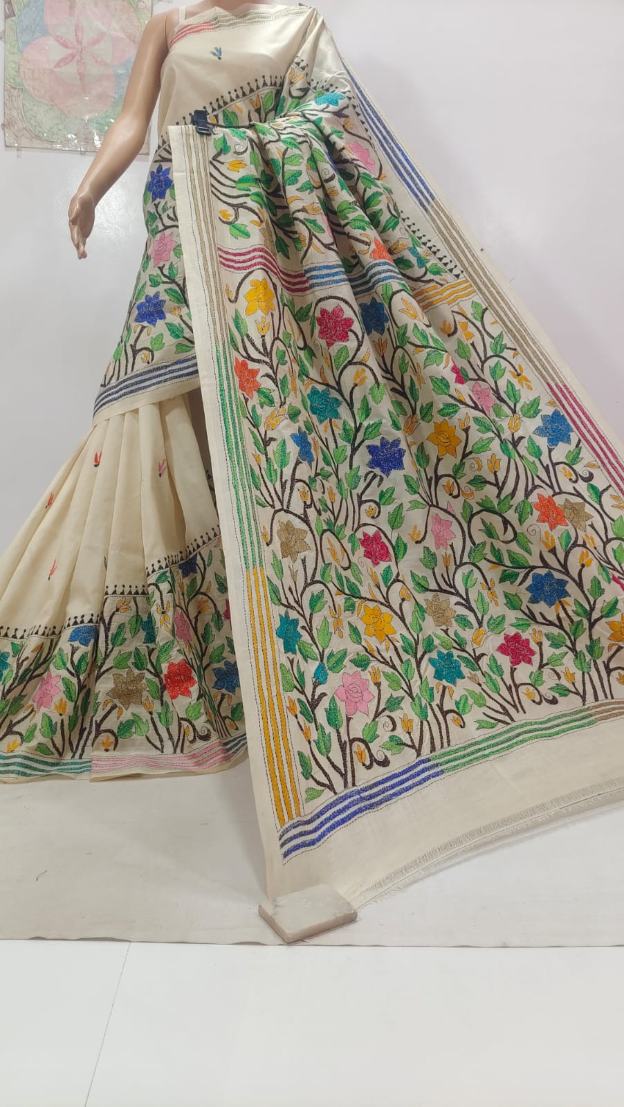 Pure Tassor kanthastich 
with bp 
Silk mark certified
