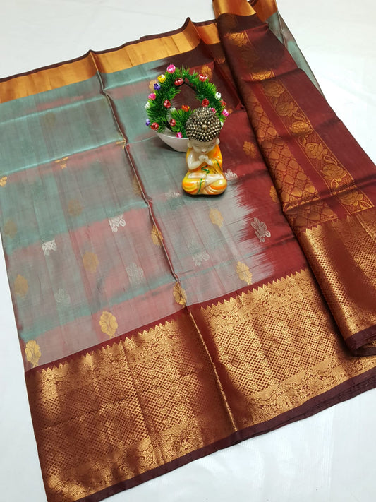 🌹uppada pattu🌹
💐🌹 Kanchi border Kalanjali buta sarees 
 🌹Good quality 💐👌👌👌
 Fabric: uppada pattu/pattu 💐💐