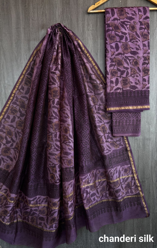 Chhaya | hand block printed chanderi sarees