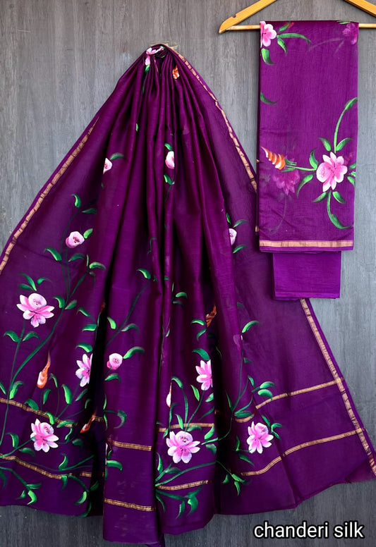 Iyer | hand block printed chanderi sarees