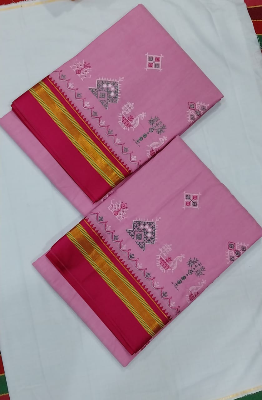 Huvugalu | Karnataka Kasuti work Saree