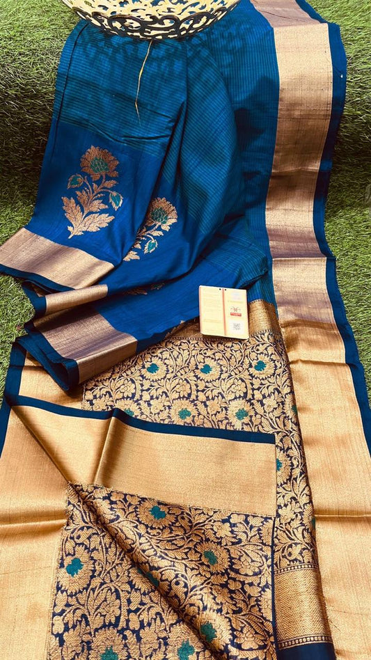 Jayabharathi-tussar-banarasee | Tussar silk Banarasee sarees