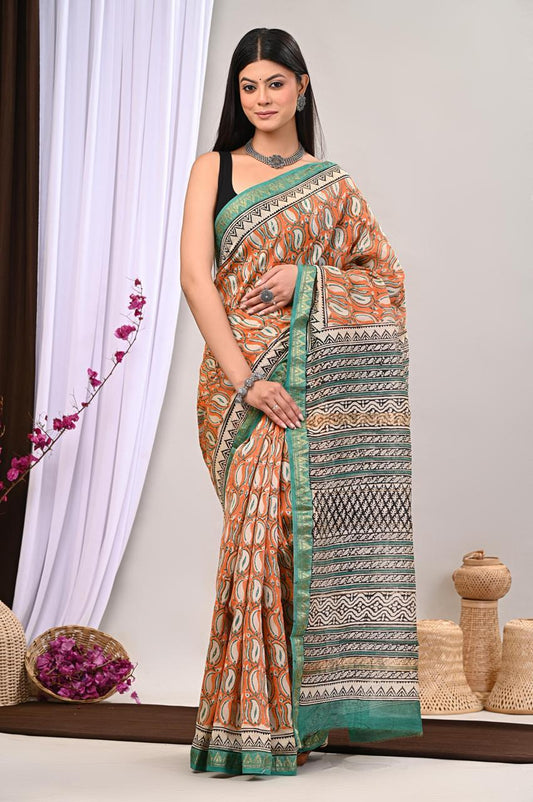 Mirra | Block prints on cotton silk