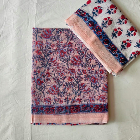 Devi  | block printed by hand on Kota Doria cotton sarees