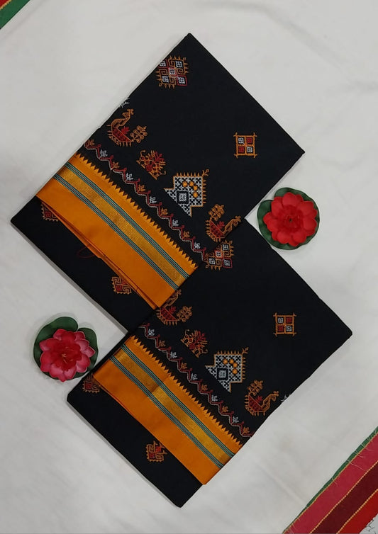 Sen | Karnataka Kasuti work saree