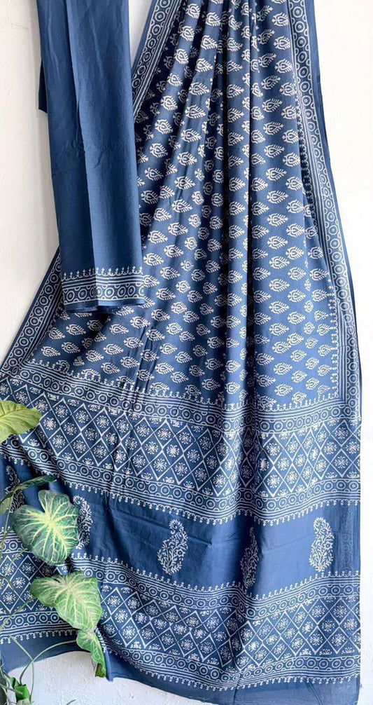 block prints on mul cotton